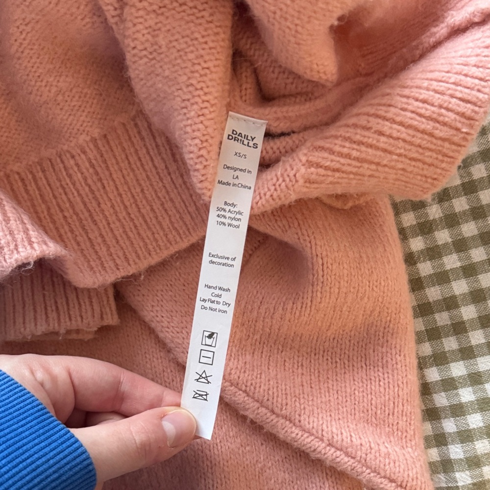 Daily Drills Pink Cardigan Sweater - Picture 2 of 5